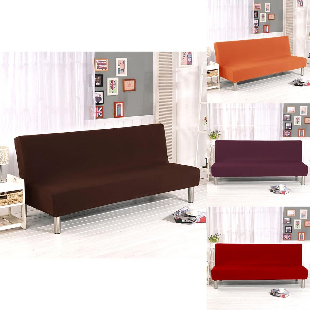 Luxurious Solid Sofa Bed Cover With Elastic Fabric For Ultimate Comfort And Protection