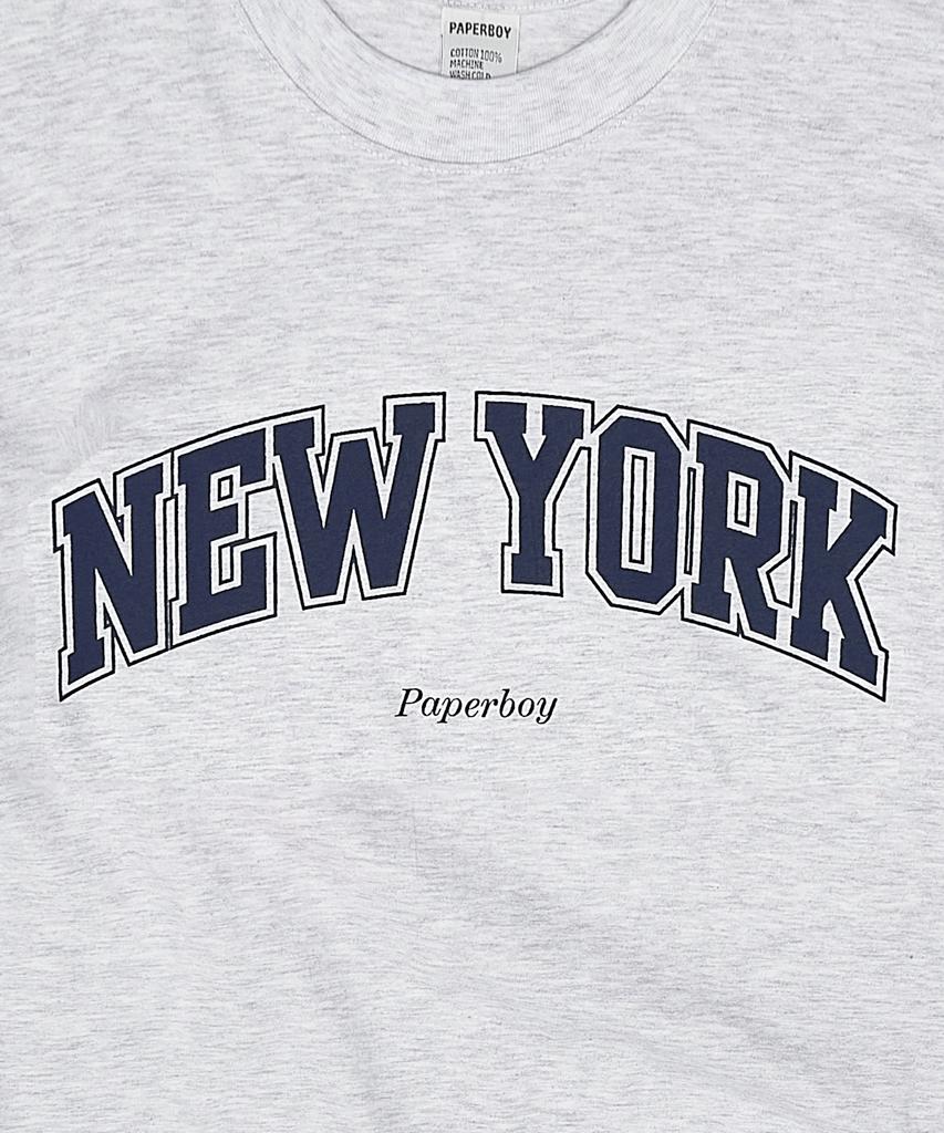 PAPERBOY New York Short Sleeve T-Shirt - White Melange