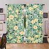 Set Of 2 Vintage William Morris Curtains Original Design Flower Green Leaf Home Decoration Living Room Bedroom Curtain Polyester Ideal For Great