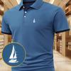 Men's Transition Season Polo Shirt Mid-Weight Breathable Short Sleeve Casual Work Shirt for Spring Fall