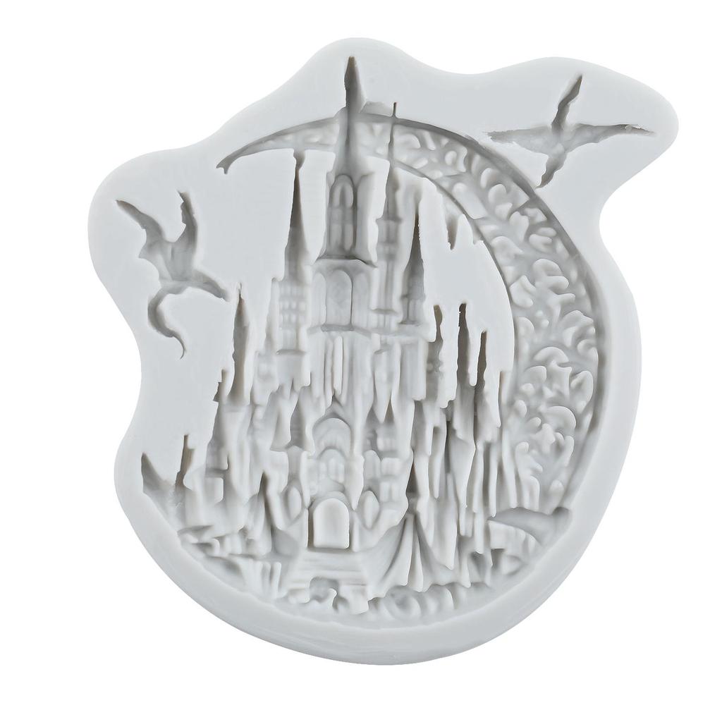 Castle Silicone Mold Moon Castle Fondant Molds Cake Decorating Tools Theme Cake Dessert Decorated Chocolate Candy Mold