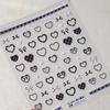 Pink White Black Lace Lace Bow Nail Stickers Love Heart Bow Nail Decorations  Nail Salon