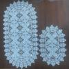 Oval Flowers Embroidery White Bed Table Runner Flag Cloth Cover Kitchen Wedding Christmas Table Decoration and Accessories