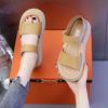 Internet Celebrities Popular Platform Sandals Women Wear 2025 Summer New Fashion Versatile Height Stepping On Shit Feeling Beach Sandals
