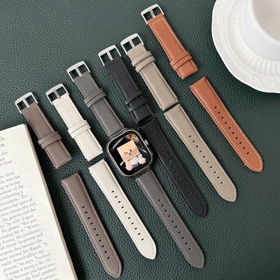 Genuine Leather Strap for Redmi Watch 4/5 - Durable Watch Band with Pin Buckle and Pointed End Replacement Wrist On Redmi Watch 4/ Redmi Watch 5