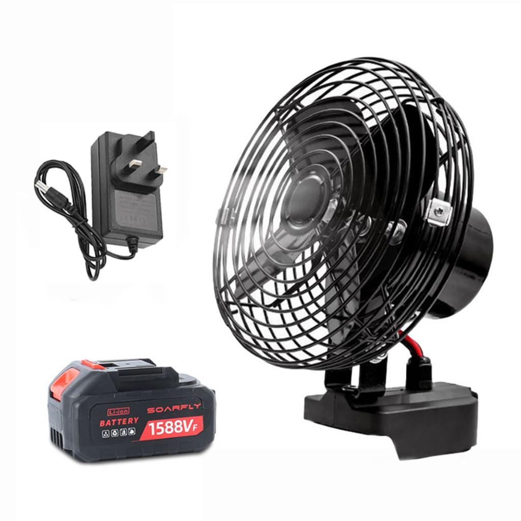 8 Inch 3000mah Home Outdoor Camping Desktop Electric Fan Portable Camping Fan Cordless Rechargeable Metal Fan