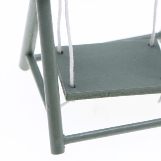 45669 Miniature Swing Chair Realistic Mini Patio Swing Dolls Accessory Mini Furniture Swing