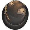 Homosexuální cylindr Steampunkový cylindr s brýlemi Černý Halloweenský cylindr Karneval