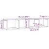 CD Ledge Made of Black Oak, Multifunctional Storage for Decorations and Vases, Ledge for Entrance, Living Room and Bathroom