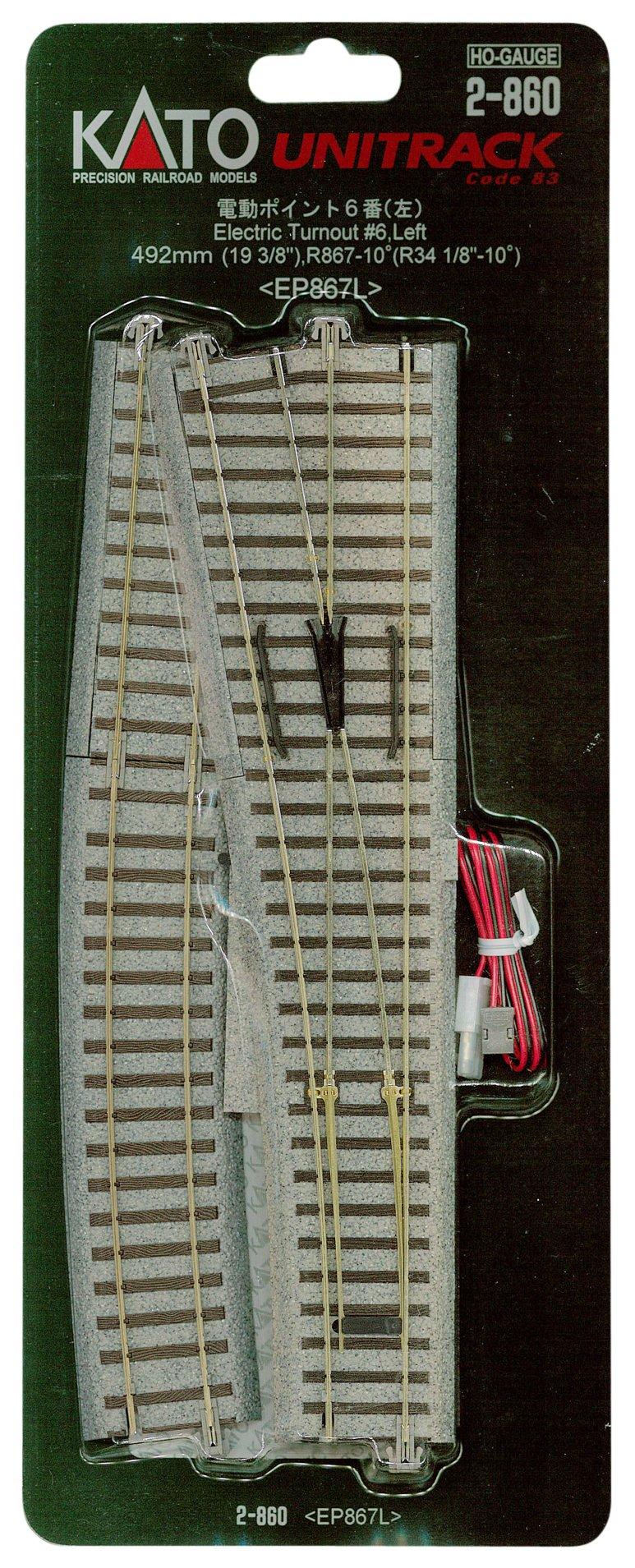 KATO HO Gauge Electric Point 6 Left Railway Model Supplies No. 2-860