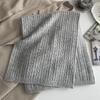 Premium sense~ Blended solid color plain color winter twist wool knitted scarf couple scarf