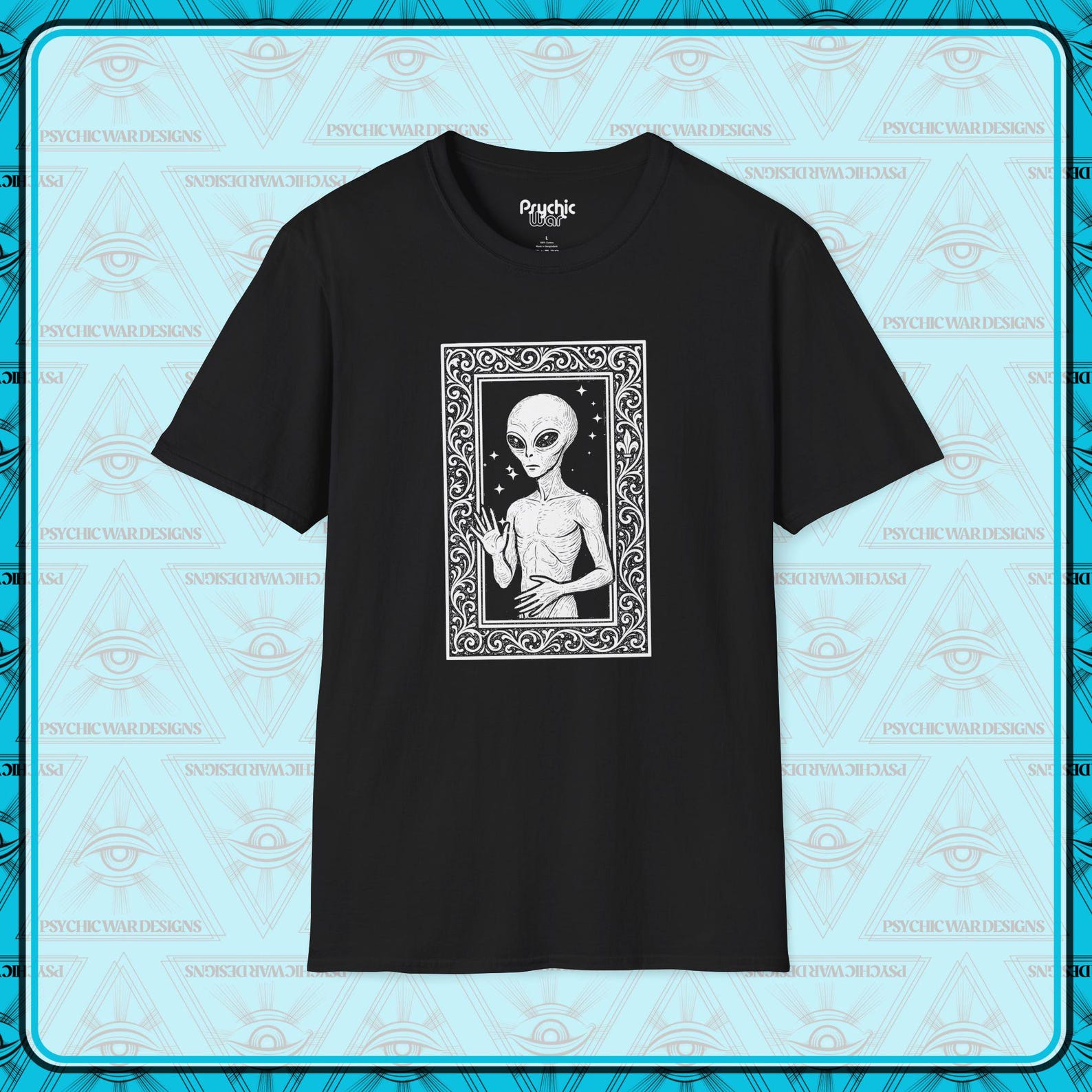 Retro Graphic Alien TShirt Unisex T-Shirt Classic Alien Tarot Space Abduction X-Files Aesthetic UFO Tee Goth Medieval Metal L