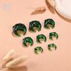 ZS 1 PC Colorful Glass Ear Plug And Tunnel Horn Shape Nose Septum Piercing 00/0/2/4/6G Ears Stretcher Large Gauge Flesh Expander