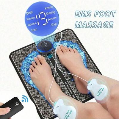 EMS Fußmassagegerät Pad USB Wiederaufladbar Fußreflexzonen Akupunkturpunkt Massage Muskelstimulation Verbesserung der Durchblutung Schmerzlinderung