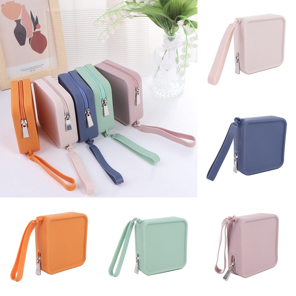 INS Small Item Bag Solid Color Silicone Square Coin Purse Casual   Gift