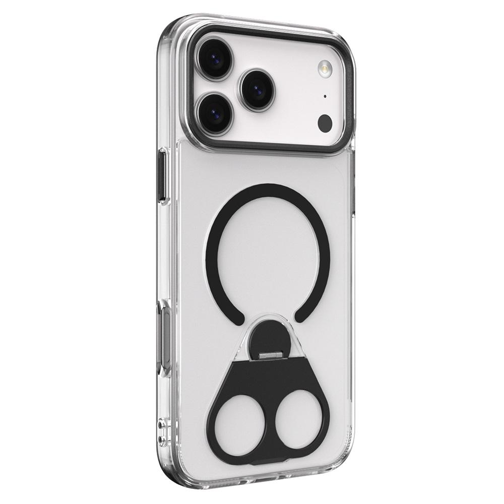 For iPhone 17 Pro Phone Case Compatible with MagSafe TPU Acrylic Back Cover with Ring Kickstand