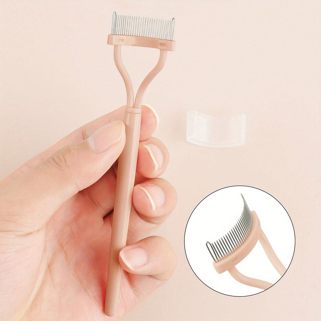 1 Piece Of Stainless Steel Ultra-Fine Eyelash Steel Comb, Recommended By Makeup Artists For Shaping And Combing After Clamping