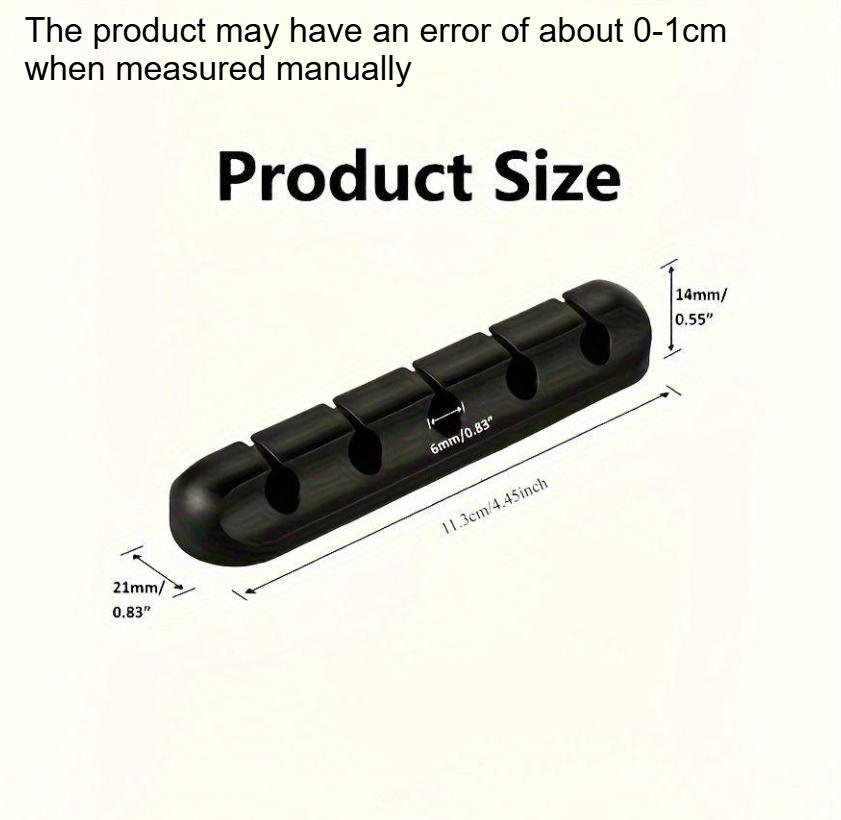 3pcs Cable Organizer Cable Winder Flexible Cable Management Clips For Mouse Earphone TV Office Home Electronics etc