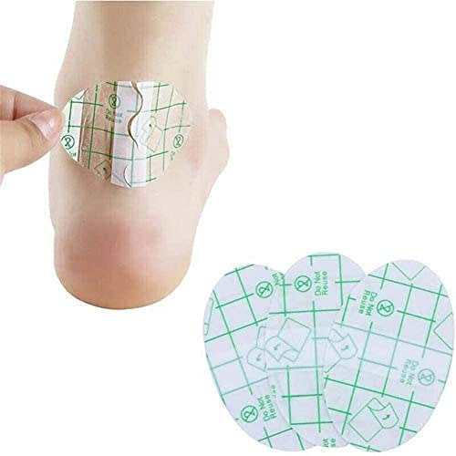 100 Sheets Stealth Heel Blister Prevention Mat with Oval Foamer, Waterproof Viscous Blister Bandages for Heels, Toes, and Skin Protection, Finger and