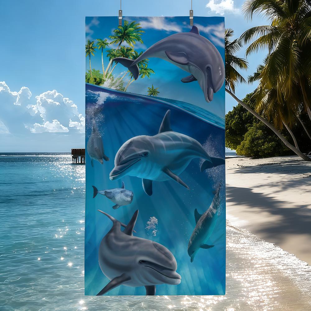 Dolphin Towel Quick Drying Beach Towels Are Suitable For Swimming Pools Camping Yoga And The Gym