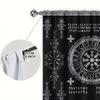 2-Panels Array Symbol Divination Design Curtains - Heat-insulating   Suitable for Decorating Curtains in Various Rooms