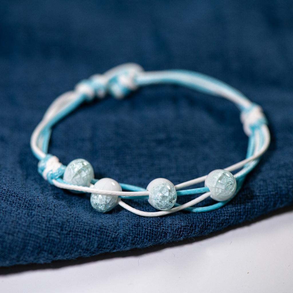 Love stone women's ceramic bracelet Female hand-woven couple small jewelry #5347