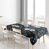 Snowflake Christmas Tablecloth Xmas Dining Decorations for Home Decoration 58x102cm/76x134cm Polyester Fabric Black/Winter Festi