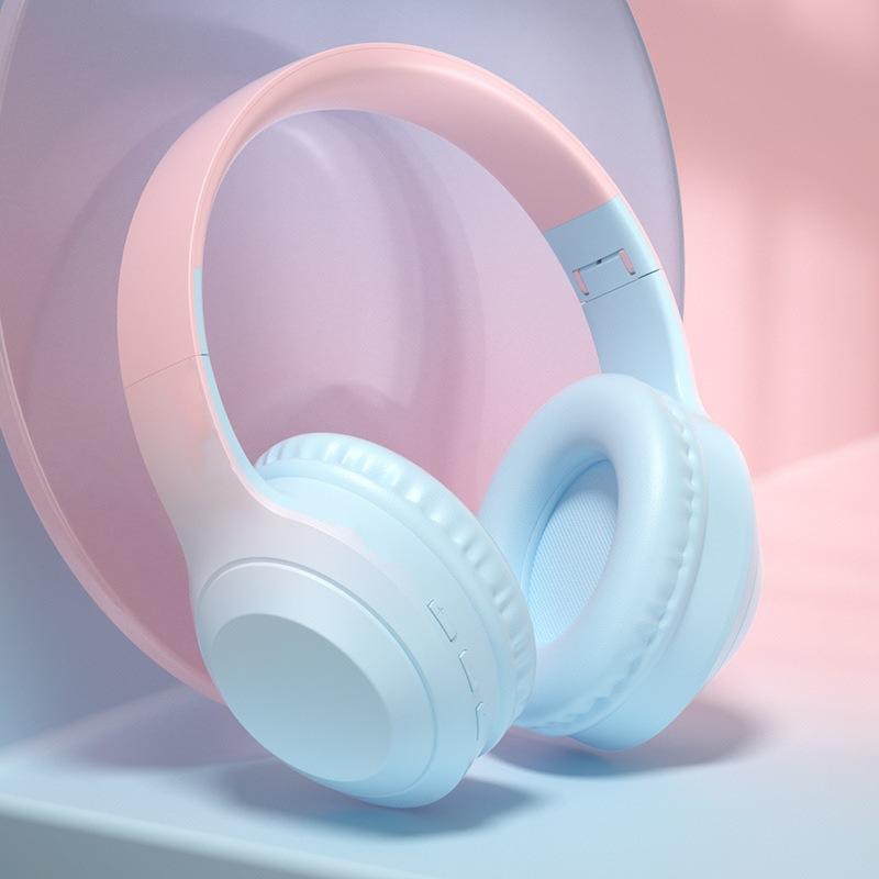 

Беспроводная гарнитура, долговечная, складная, игровые наушники HIFI со стереозвуком с низкой задержкой светло-синий