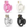 Male Chastity Lock Anti-Cheating Cock Cage with 4 Rings for A Belt of Fidelity Feminization Negative Inverted Chastity Sex Toy