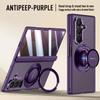 For Magsafe Magnetic Metal Rotate Holder Tempered Glass Film Protect Case for Samsung Galaxy Z Fold 8 Ultra Spring Hinge Cover