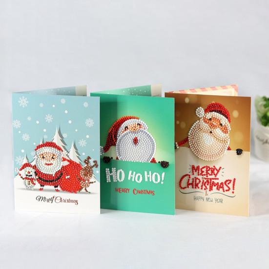 

1 комплект DIY алмазная живопись поздравительные открытки с 5D мультяшным дизайном рождественские открытки на день рождения DIY изготовление рождественских открыток