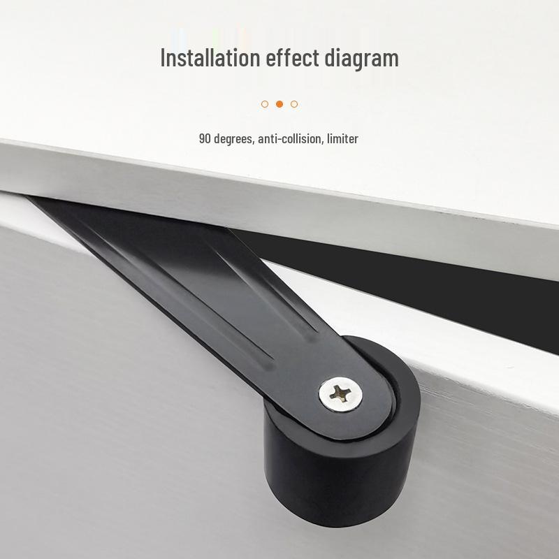 304 Stainless Steel 90° Door Stopper for Bathroom & Wooden Doors - Anti-Collision Buffer