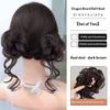 2 Pcs Messy Bun Hair Piece Tousled Updo With Tendrils Hair Bun Extensions Wavy Curly Hair For Women
