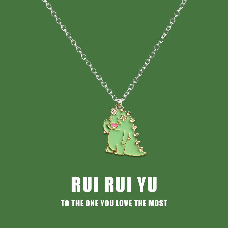 RUI RUI YU Altman Monster Anhänger Halskette für Frauen Männer Freundin Paar Liebhaber Schmuck Geschenk