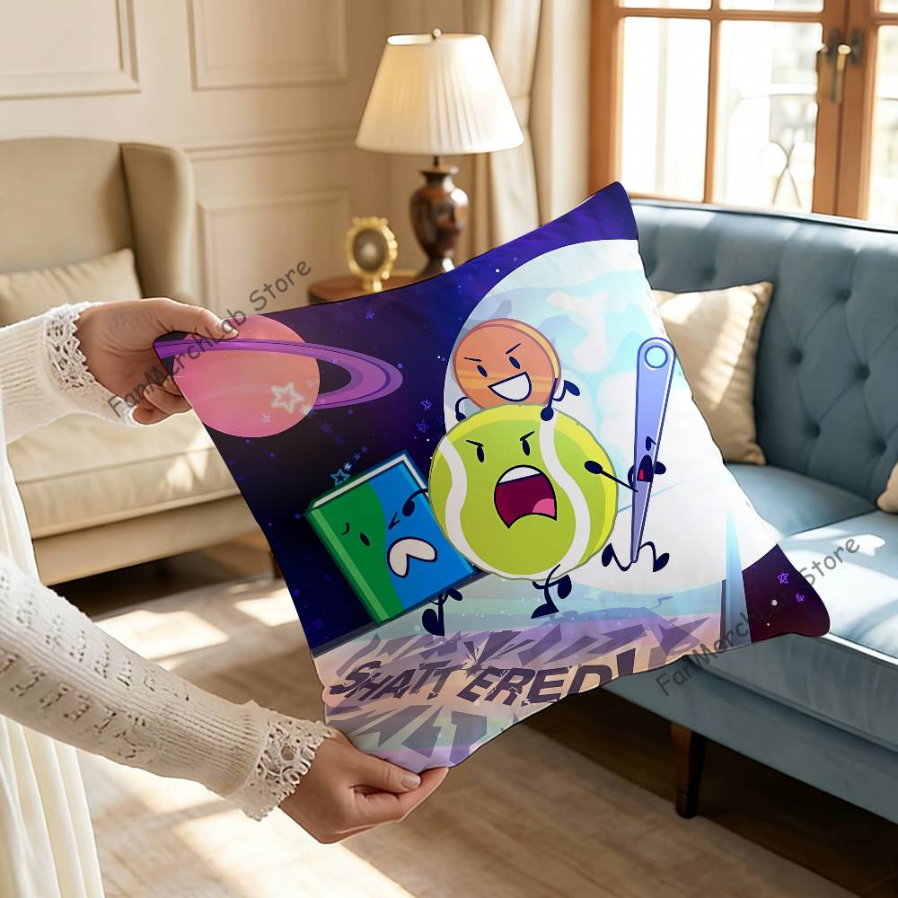 BFDI BBattle for Dream IslandS Pillowcase Pillowslip Cushion Plush Boys Girls Cartoon Anime Kawaii Decoration Birthday Gifts