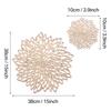 Sets of 4/6 Gold Floral Leaf Hollow Out PlacematsCoasters Vinyl Kitchen Dinning Table Place Mats Wedding Party Washable Decor