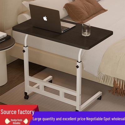 Compact Movable Study Table with Wheels - Adjustable Height Desk for Dorms, Bedrooms, Bedside, Writing, or Laptop Use