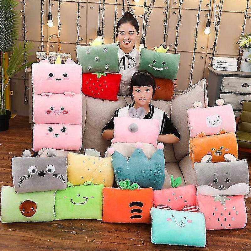 Plush Stuffed Animal Toys, Soft Cute Cartoon Animals Toy Pillow With Hand Muffs Warmer For Girls Boys