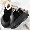 New Men's  Warm Cotton Shoe Men's Winter Slip-on Snow Boots Men for Work Ankle Boots Male Winter Thick Bottom Outdoor Casual Shoes