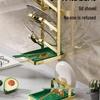 Multi-functional Kitchen Cutting Board and Pot Lid Storage Rack