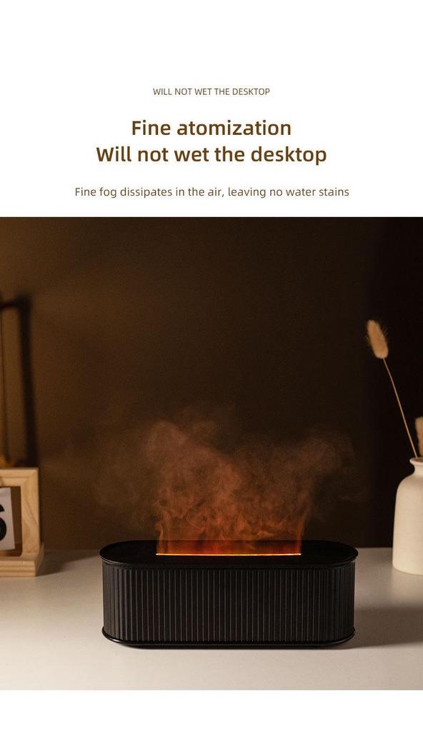 Silent Flame USB Humidifier & Aroma Diffuser with Colorful Night Light