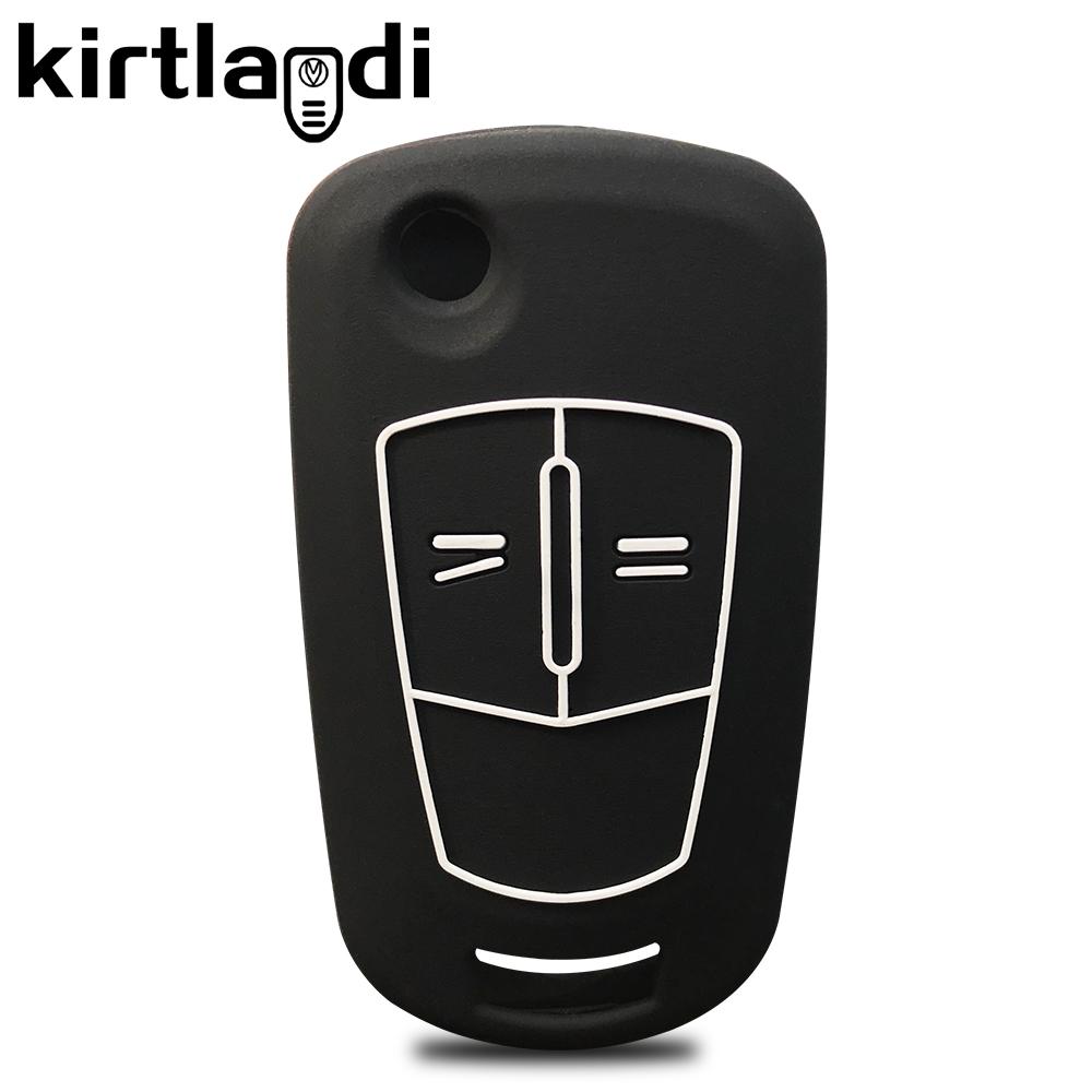 

Силиконовый чехол для пульта ключа для Opel Corsa D SW Astra H Meriva Zafira Vectra V 2 кнопки Чехол для автомобильного ключа Держатель Брелок Оболочка чёрный