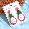 Fruit Earrings Strawberry Pitaya Fruit Earrings Sparkling Acrylic Earrings Decorative Gift Earring  Party Jewelry Gif
