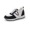 Four seasons casual sports women's shoes lazy single shoes color matching thick-soled round head lace-up low-top women's shoes