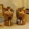Capybara Plush Bouquet Cute Stuffed Toy Bucket Hug Gift for Birthday Holiday Room Decoration Romantic Surprise Present