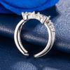 Silve Gorgeous Shiny Stone Heart Zircom Ring For Women Engagement Wedding High Quality Fine Jewelry