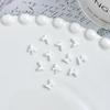 ins Pink and White Mini Bowknot Nail Art Accessories Resin Girly Wearable Nails DIY Decoration Materials