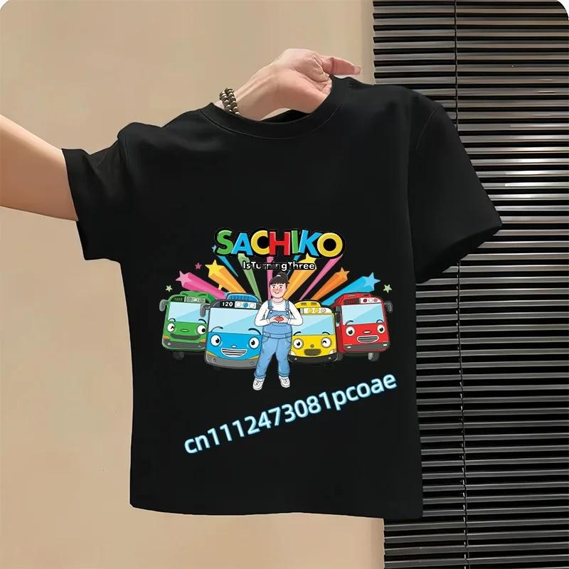 Hot Sale Tayo the Little Bus Cartoon Kids T-Shirts Girls Clothes Baby Boys T shirt Summer Short Sleeve Children Tops,ooo5837