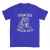 Humorous Snacks Make Me Nicer Raccoon Animal Sarcastic Saying Raccoon TShirts for Unisex Crew Neck Cotton T Shirt