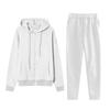 Women's Fashion Solid Color Pullover Casual Fresh Long Sleeve Hooded Sweatshirt Set